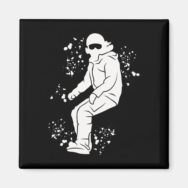 Snowboarder Colorful Snowboarding 3 Magnet (Framsidan)