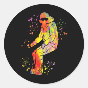 Snowboarder Colorful Snowboarding 41 Runt Klistermärke