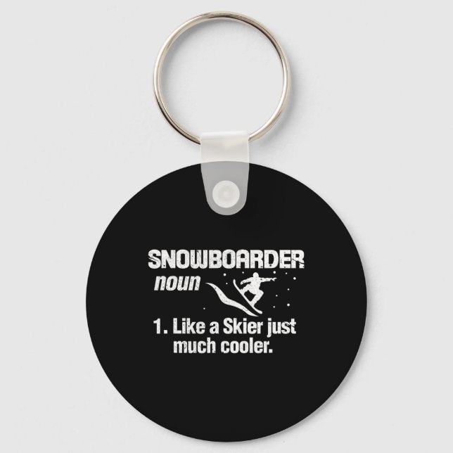 Snowboarder definition betyder softonombord Snowbo Nyckelring (Framsida)