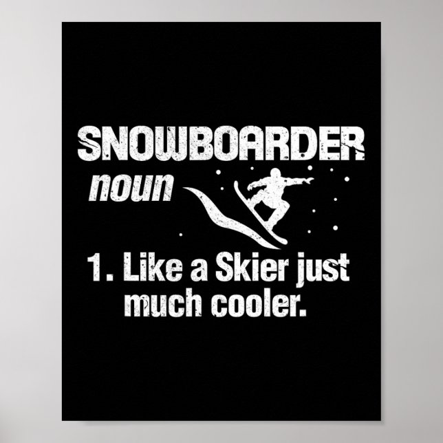 Snowboarder definition betyder softonombord Snowbo Poster (Framsidan)