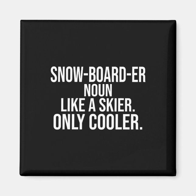 Snowboarder Definition Dictionary Funny Snowboardi Magnet (Framsidan)
