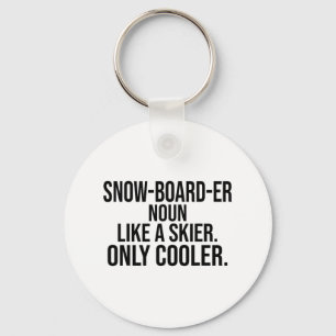 Snowboarder Definition Dictionary Funny Snowboardi Nyckelring