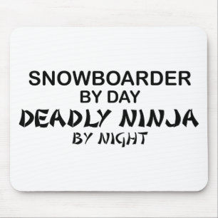 Snowboarder dödliga Ninja vid natt Musmatta
