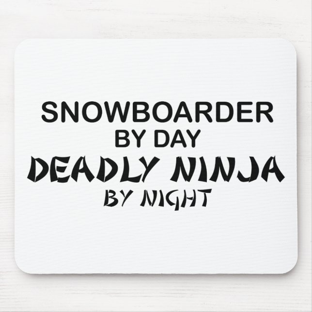 Snowboarder dödliga Ninja vid natt Musmatta (Framsidan)