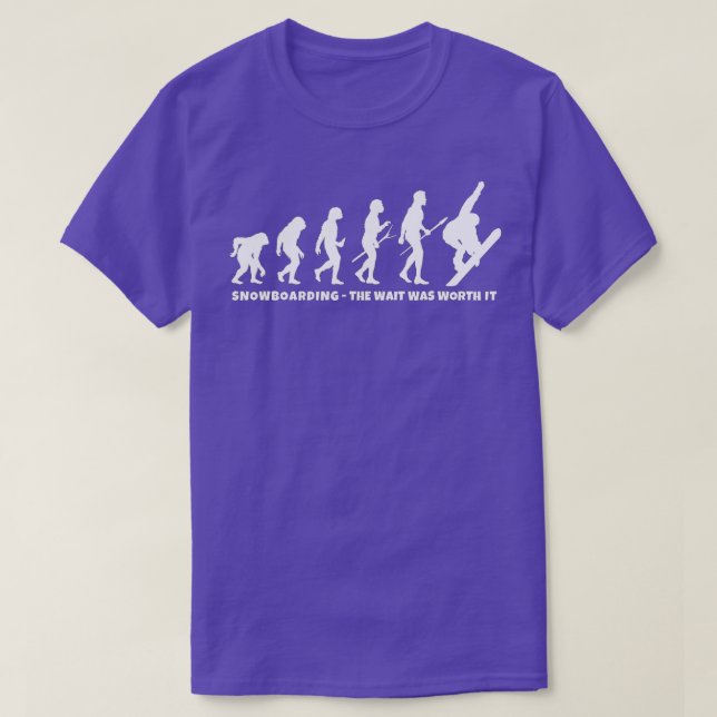 Snowboarder Evolution of Snowboarding  T Shirt (Design framsida)