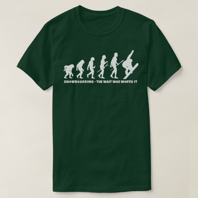 Snowboarder Evolution of Snowboarding T Shirt (Design framsida)