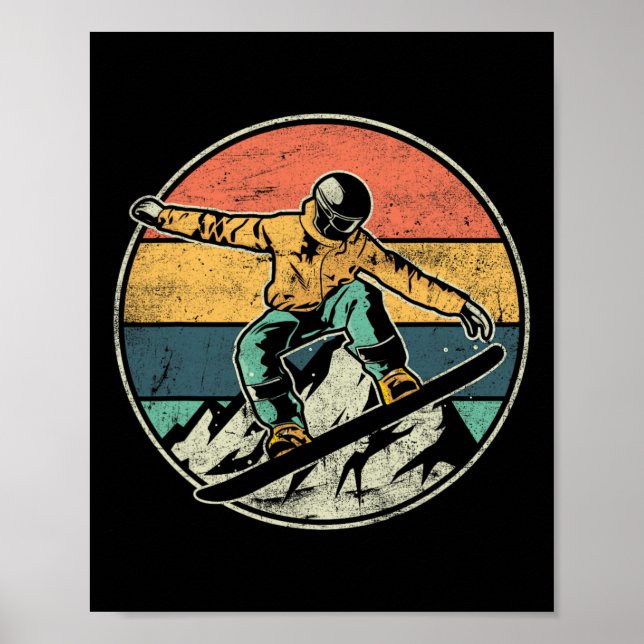 Snowboarder Extreme Sport Snowboarder Design Poster (Framsidan)