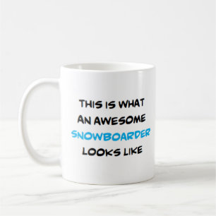 Snowboarder, fantastisk kaffemugg