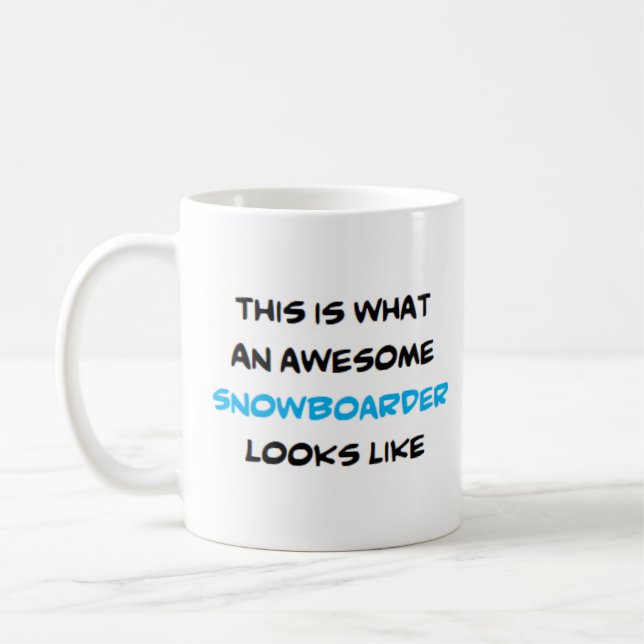 Snowboarder, fantastisk kaffemugg (Vänster)