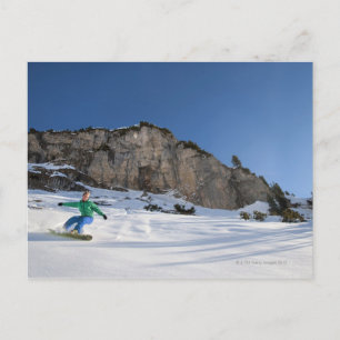 Snowboarder free ridor vykort