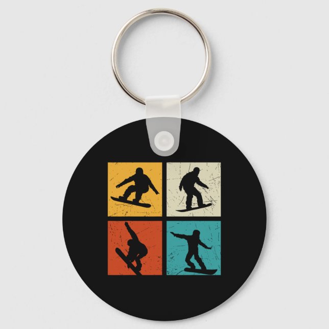 Snowboarder Free Stil Snowboarding Expanr Nyckelring (Framsida)