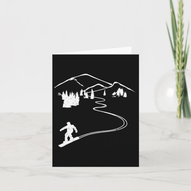 Snowboarder Freeriding Design Snowboard Apres Ski Kort (Framsida)