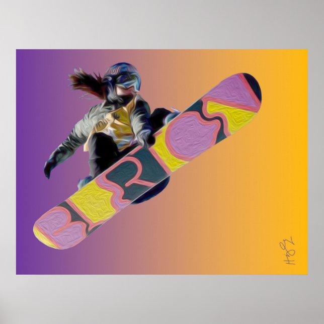 Snowboarder Girl Poster (Framsidan)