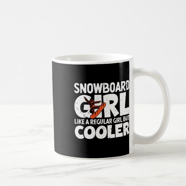 Snowboarder Girl Snowboarding Gifts Wint Kaffemugg (Höger)