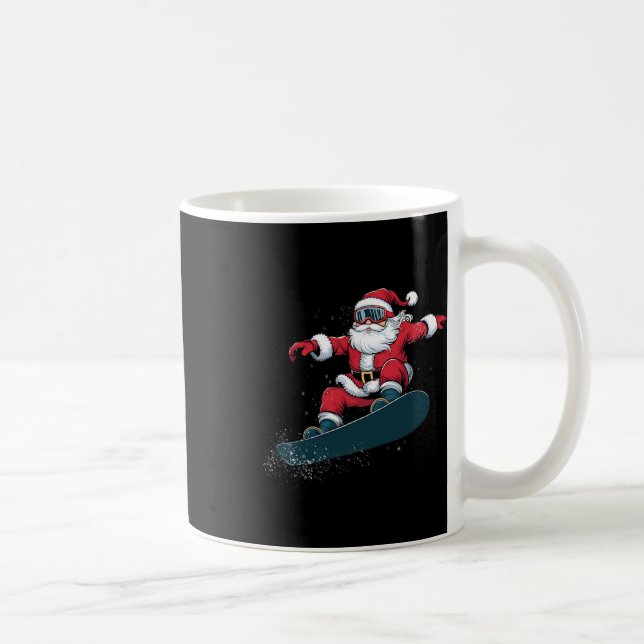 Snowboarder jul Jultomten Snowboard Snowbo Kaffemugg (Höger)