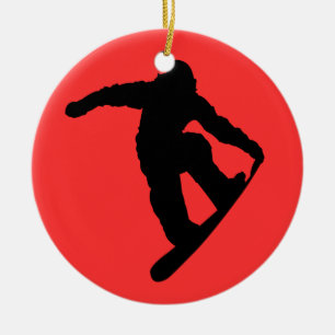 Snowboarder Julgransprydnad Keramik