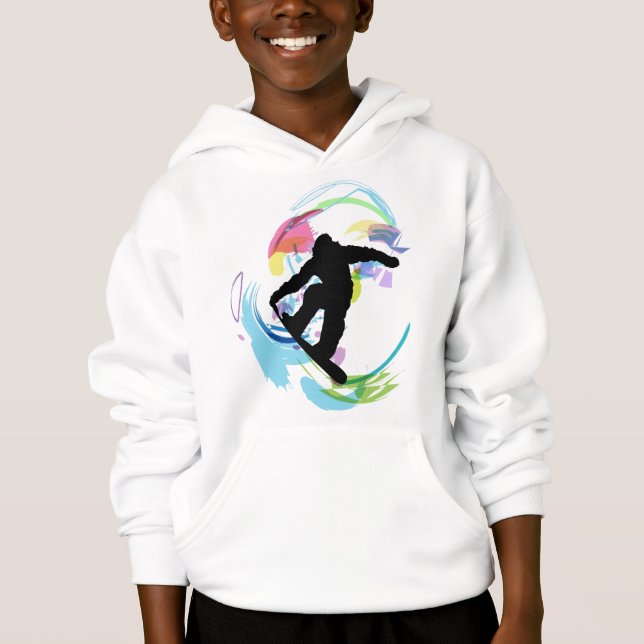 Snowboarder Kids T Shirt (Framsida)