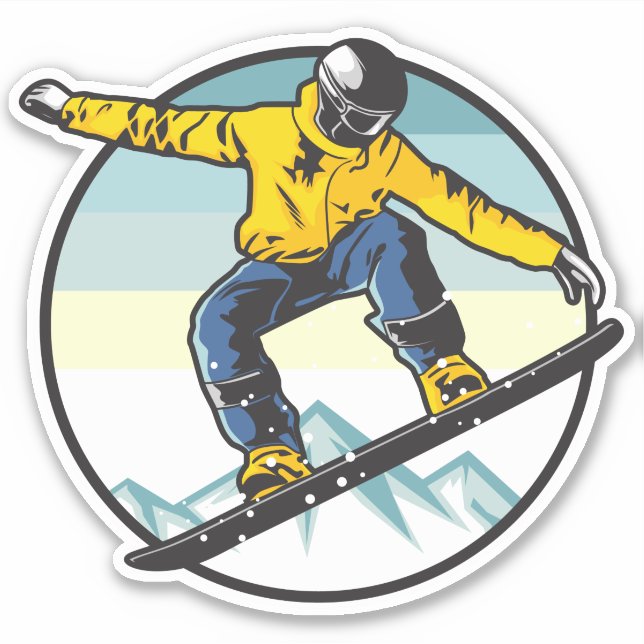 Snowboarder Klistermärken (Framsida)