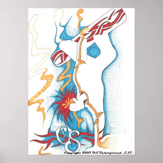 Snowboarder Large Poster (Framsidan)