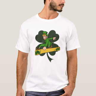 Snowboarder Leprechaun St. Patrick's Day T Shirt