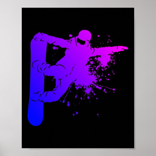 Snowboarder Manar Snowboarding Winter Sports Poster (Framsidan)