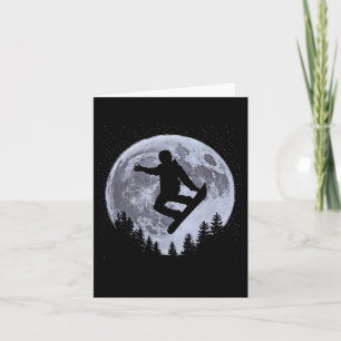 Snowboarder Måne Snowboarding Freestyle Pro Snowbo Kort