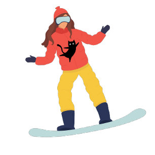 Snowboarder med Kat Jacka T Shirt