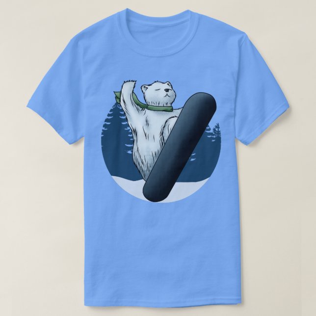 Snowboarder med polar 2 t shirt (Design framsida)