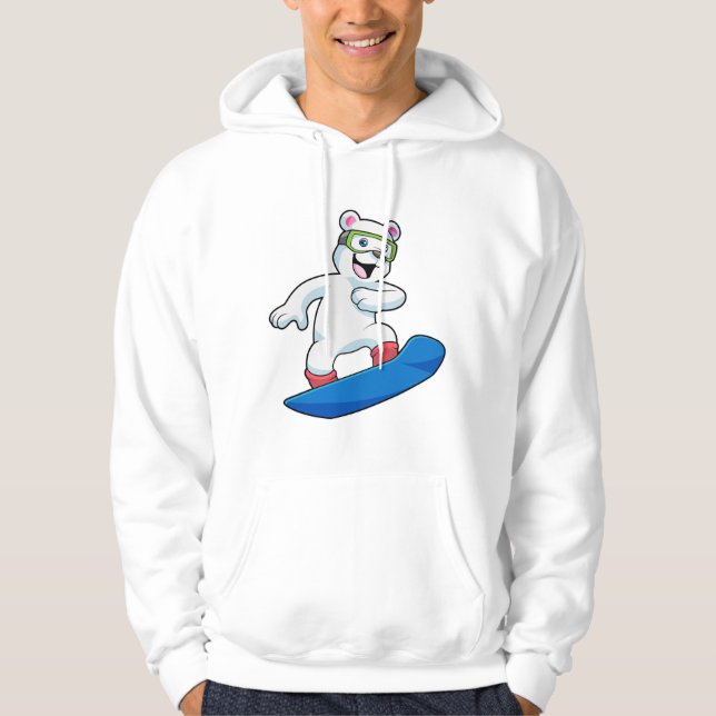 Snowboarder med snurrbord, polar hoodie (Framsida)