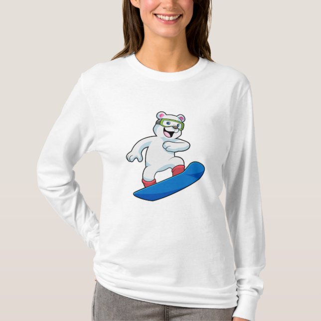 Snowboarder med snurrbord, polar t shirt (Framsida)