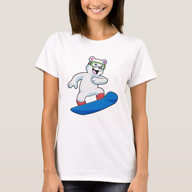 Snowboarder med snurrbord, polar t shirt (Framsida)