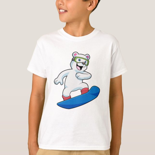 Snowboarder med snurrbord, polar t shirt (Framsida)