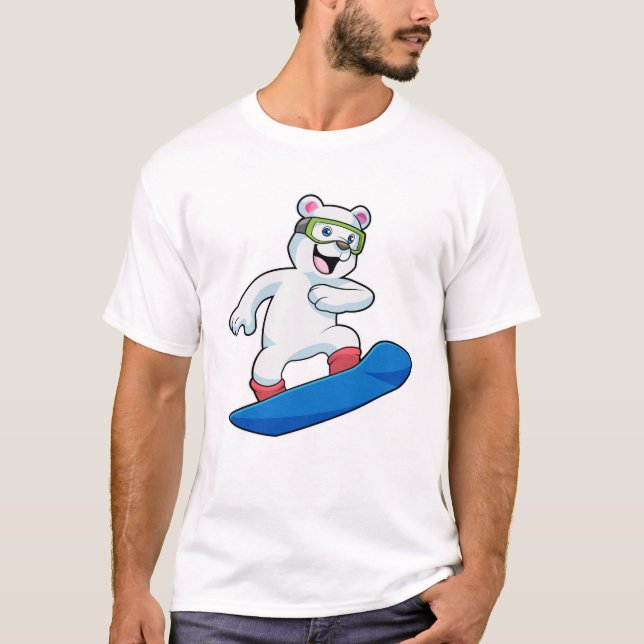 Snowboarder med snurrbord, polar t shirt (Framsida)