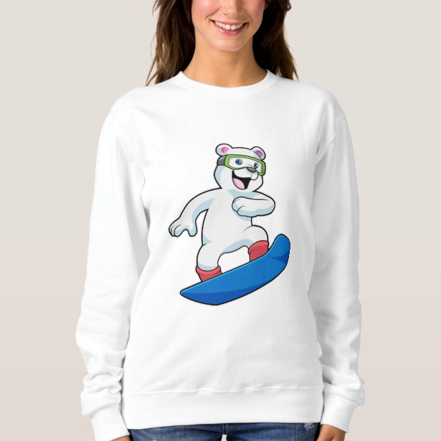 Snowboarder med snurrbord, polar t shirt (Framsida)