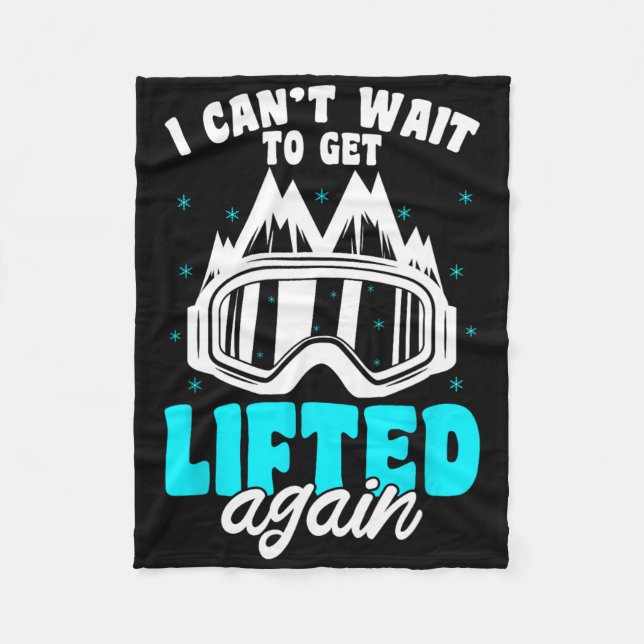 Snowboarder Mountains Gear Winter Ski Slope Snowbo Fleecefilt (Framsidan)