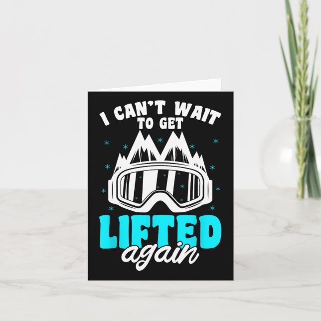 Snowboarder Mountains Gear Winter Ski Slope Snowbo Kort (Framsida)