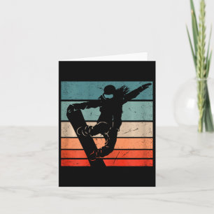 Snowboarder Mountains Ski Slope Retro Snowboarding Kort