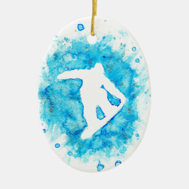 Snowboarder-ornament Julgransprydnad Keramik