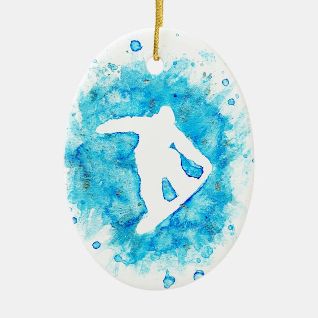 Snowboarder-ornament Julgransprydnad Keramik (Framsidan)