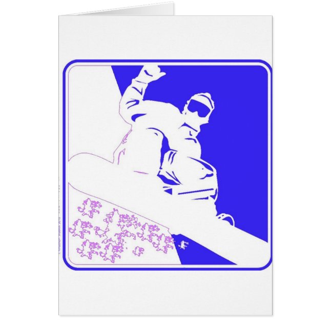 Snowboarder/Pop Art Hälsningskort (Framsidan)