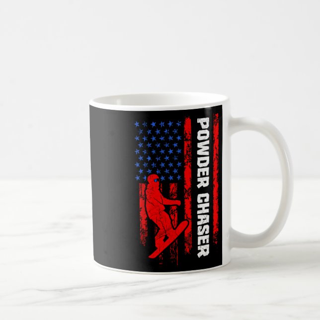 Snowboarder Powder Chaser Funny Snowboarding Child Kaffemugg (Höger)