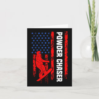 Snowboarder Powder Chaser Funny Snowboarding Child Kort