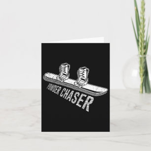 Snowboarder Powder Chaser Funny Snowboarding Child Kort