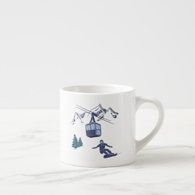 Snowboarder Power to People Ski Resort Espressomugg (Höger)