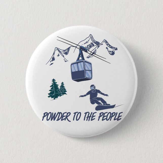 Snowboarder Power to People Ski Resort Knapp (Framsida)
