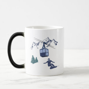 Snowboarder Power to People Ski Resort Magisk Mugg