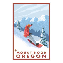 Snowboarder Scene - Mount Huva, Oregon
