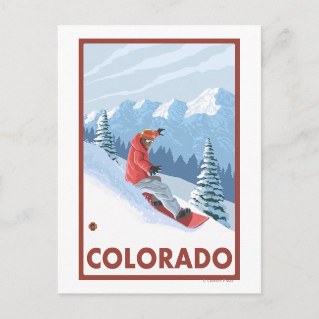 Snowboarder SceneColorado Vykort (Framsida)
