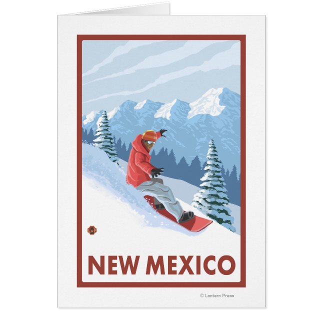 Snowboarder SceneNew Mexico Hälsningskort (Framsidan)