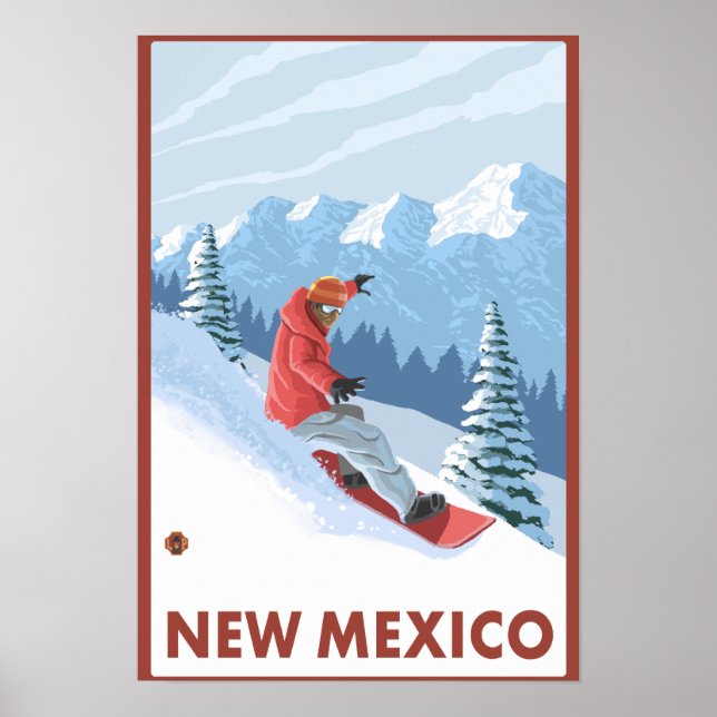 Snowboarder SceneNew Mexico Poster (Framsidan)